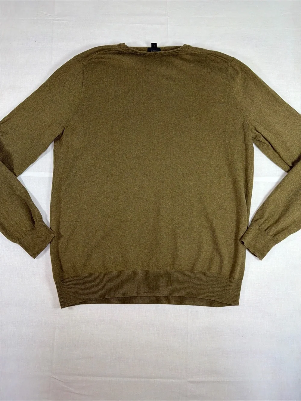 J. Crew  Men's Cashmere Cotton Blend Crew Neck Sweater - Large Green